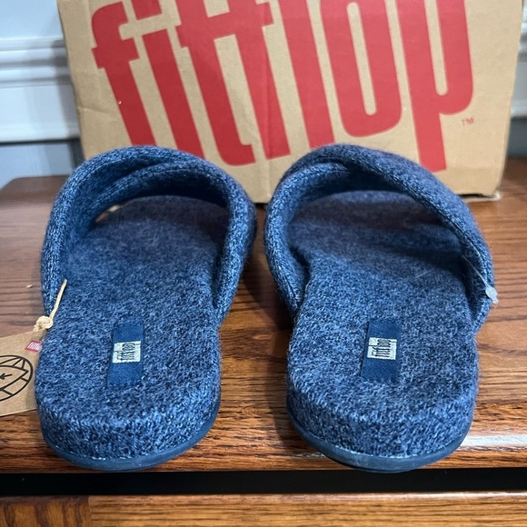 NWT-Fitflops Flatform Merino Wool Cross Slides - Picture 3 of 7
